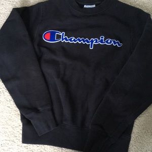 Black champion crewneck